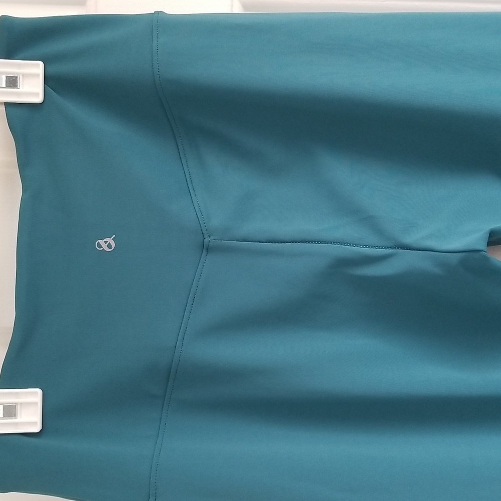 Loft Lou & Grey Teal And Cream Leggings Medium - image 4